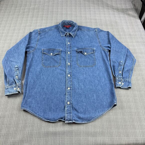 Banana Republic Other - Vintage Banana Republic Denim Shirt Mens Medium Button Up Western Cowboy 90s